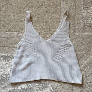Express White Knit Tank Top